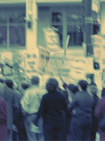 labor strike, security, courtroom testimony 